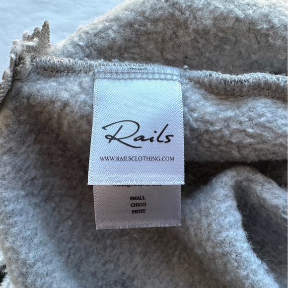 Rails Marlo Gray Abstract Cheetah Long Sleeve Crew Neck Sweatshirt Size S - Picture 11 of 13